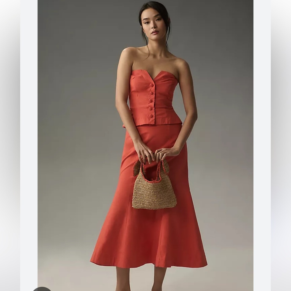 Maeve Orange Corset Dress